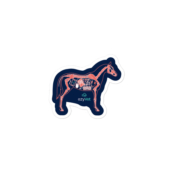 ezyVet Horse Bubble-free stickers-Kiss-Cut Stickers-I love Veterinary