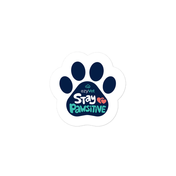 Stay Pawsitive Bubble-free stickers-I love Veterinary