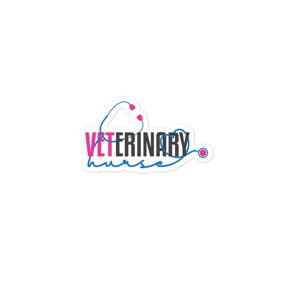 Veterinary NURSE, stethoscope Bubble-free stickers-Kiss-Cut Stickers-I love Veterinary