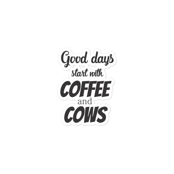 Coffee And Cows Bubble-free stickers-I love Veterinary
