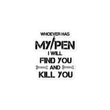 My Pen Joke Bubble-free stickers-I love Veterinary