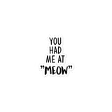 You Had Me At Meow Bubble-free stickers-Kiss-Cut Stickers-I love Veterinary