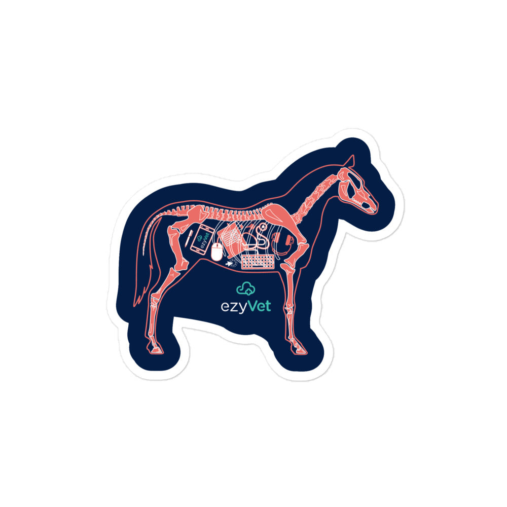 ezyVet Horse Bubble-free stickers-Kiss-Cut Stickers-I love Veterinary