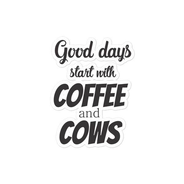 Coffee And Cows Bubble-free stickers-I love Veterinary