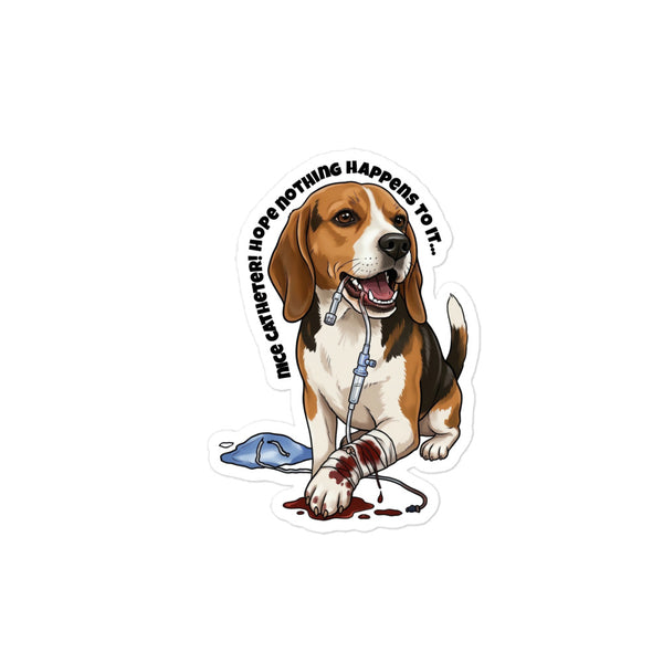 Nice catheter! Bubble-free stickers-I love Veterinary