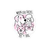 Bubble-free stickers-I love Veterinary