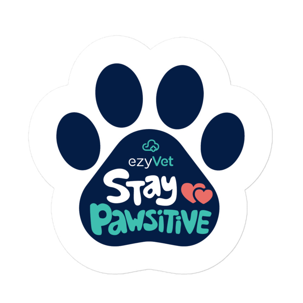 Stay Pawsitive Bubble-free stickers-Kiss-Cut Stickers-I love Veterinary