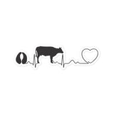 Cow Pulse Bubble-free stickers-Kiss-Cut Stickers-I love Veterinary