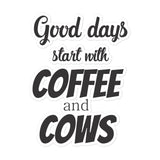 Coffee And Cows Bubble-free stickers-I love Veterinary