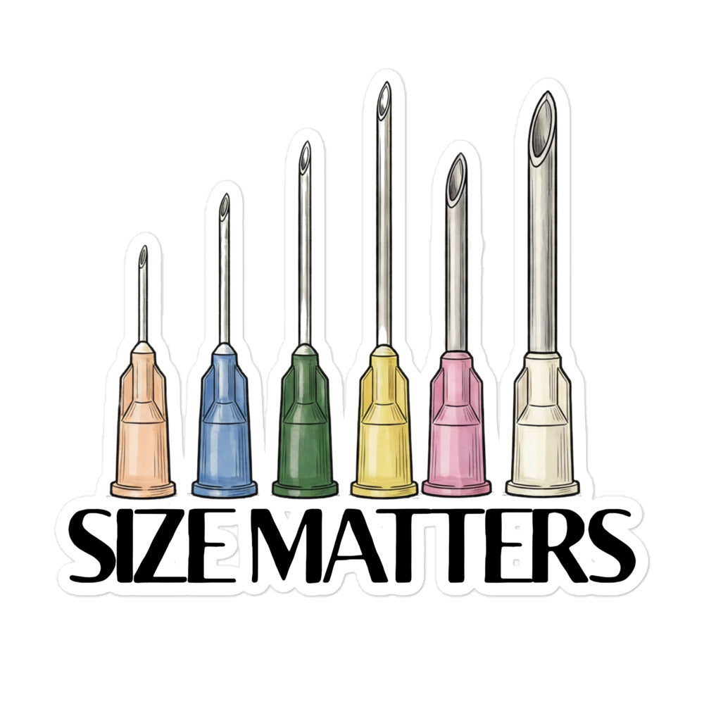 Size matters Bubble-free stickers-I love Veterinary