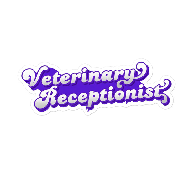 Veterinary Receptionist Bubble-free stickers-I love Veterinary