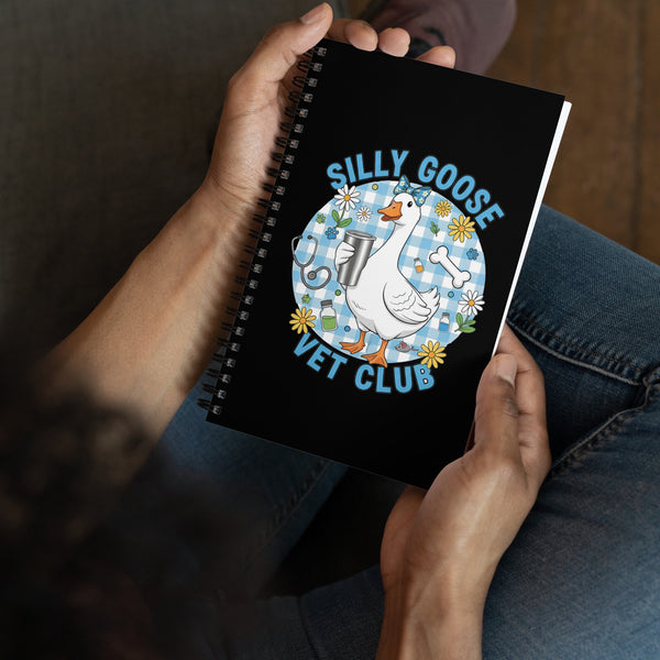 Silly Goose Vet Club Spiral notebook-Spiral Notebook-I love Veterinary