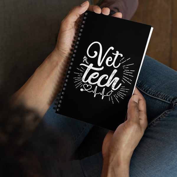 Vet Tech Stethoscope Pulse Spiral notebook-Spiral Notebook-I love Veterinary