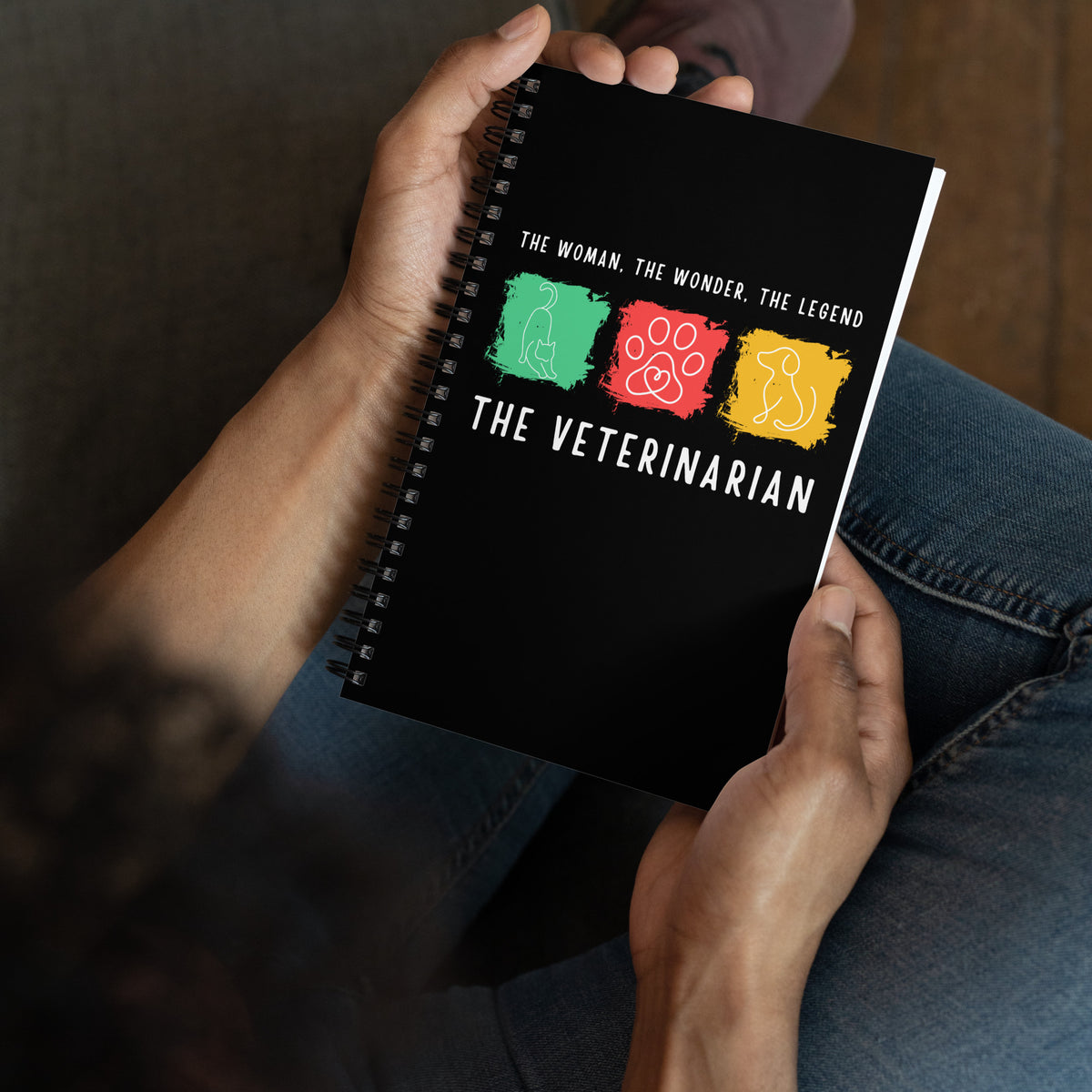 The woman, the wonder, the legend - the Veterinarian Spiral notebook-I love Veterinary