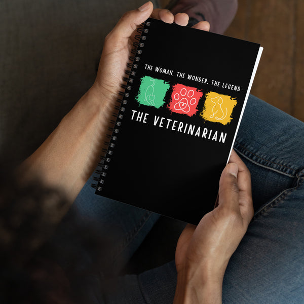The woman, the wonder, the legend - the Veterinarian Spiral notebook-I love Veterinary