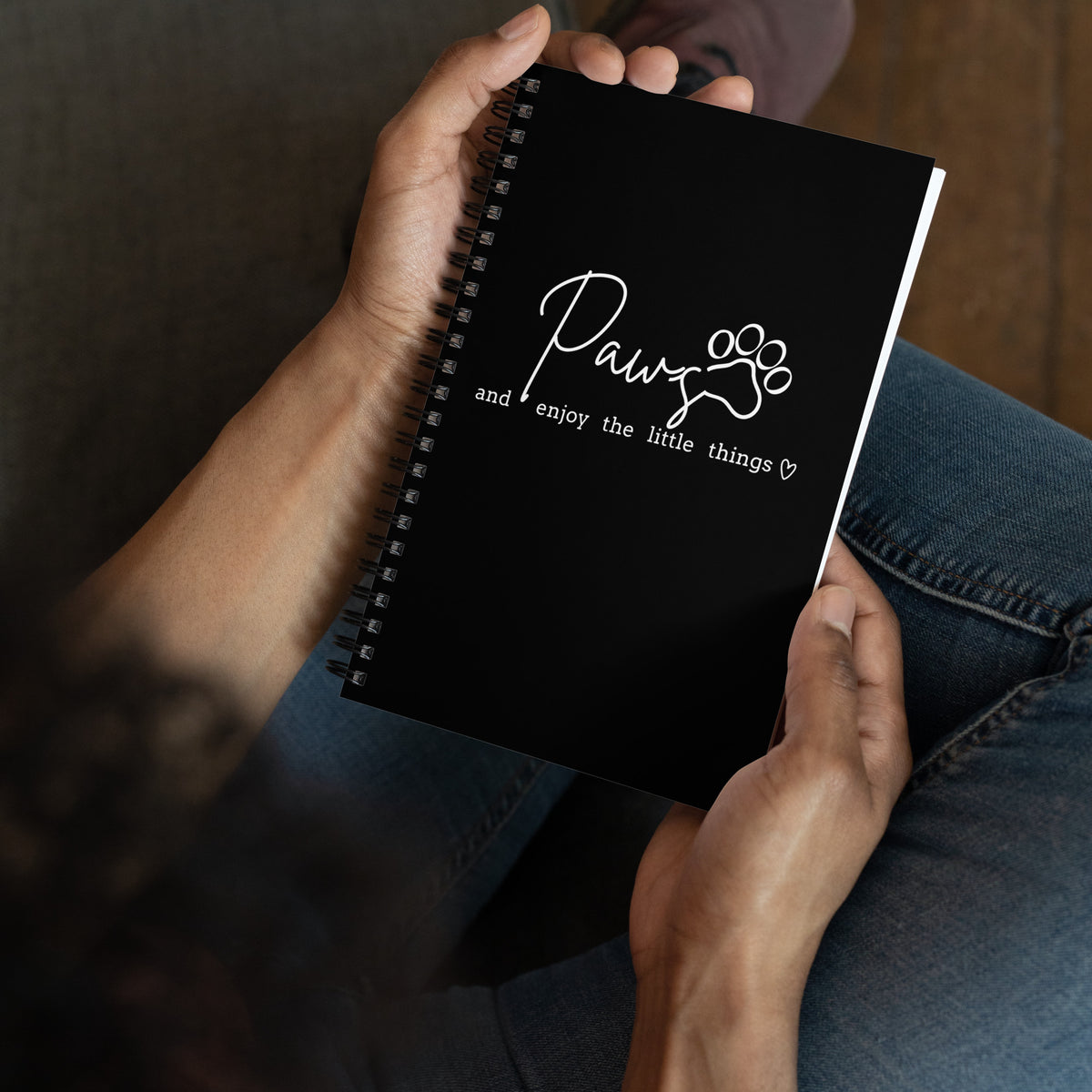 Paws and enjoy the little things Spiral notebook-I love Veterinary