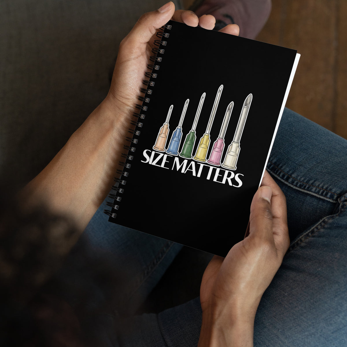 Size Matters Spiral notebook-I love Veterinary