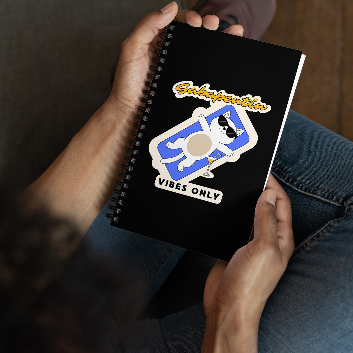 Gabapentin vibes only Spiral notebook-I love Veterinary