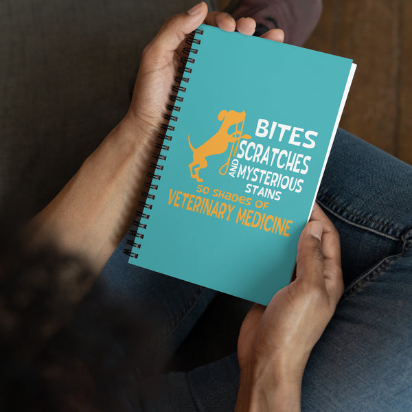 50 Shades of Veterinary Medicine Spiral notebook-Hardcover Bound Notebook | JournalBook®-I love Veterinary
