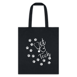 Vet tech paw prints and stethoscope Tote Bag-Tote Bag | Q-Tees Q800-I love Veterinary