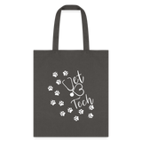 Vet tech paw prints and stethoscope Tote Bag-Tote Bag | Q-Tees Q800-I love Veterinary