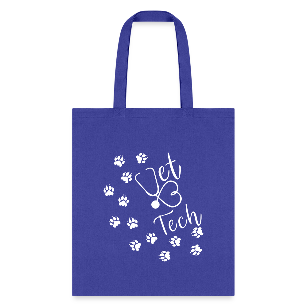 Vet tech paw prints and stethoscope Tote Bag-Tote Bag | Q-Tees Q800-I love Veterinary