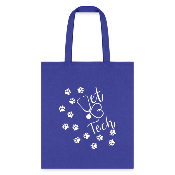 Vet tech paw prints and stethoscope Tote Bag-Tote Bag | Q-Tees Q800-I love Veterinary