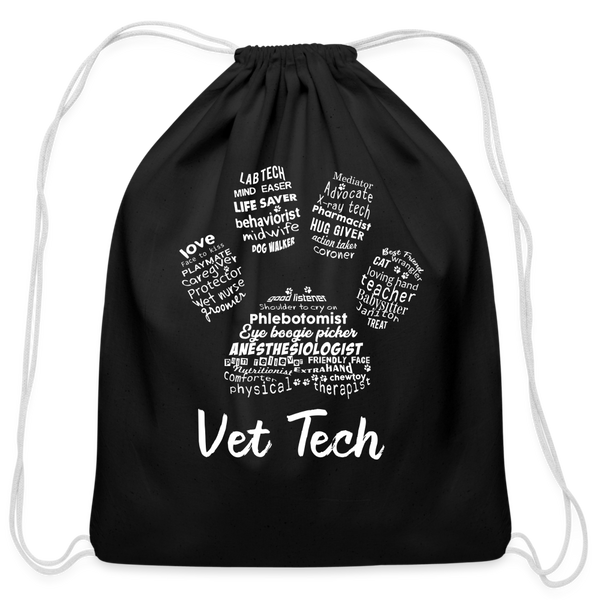Vet Tech - Drawstring Bag-Cotton Drawstring Bag | Q-Tees Q4500-I love Veterinary