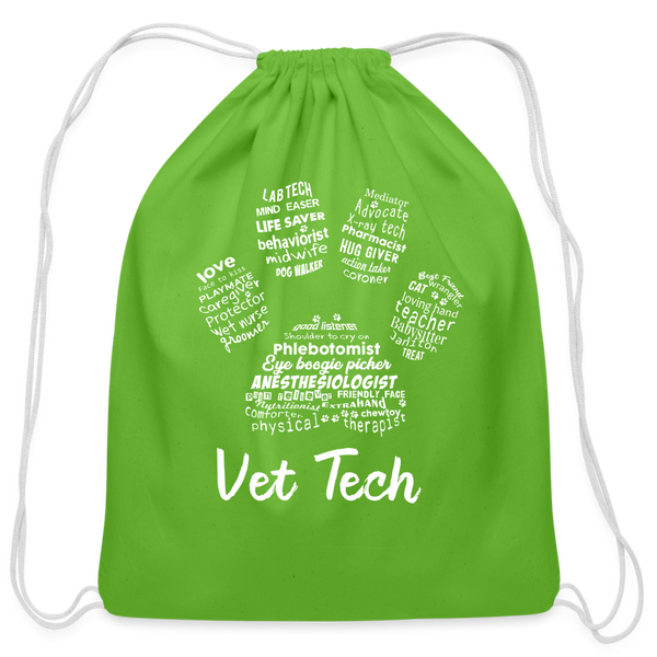 Vet Tech - Drawstring Bag-Cotton Drawstring Bag | Q-Tees Q4500-I love Veterinary