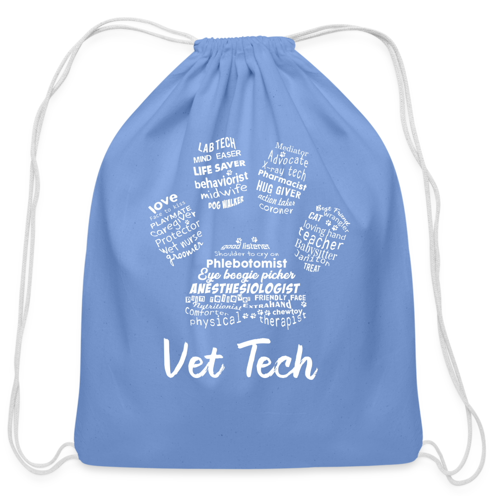 Vet Tech - Drawstring Bag-Cotton Drawstring Bag | Q-Tees Q4500-I love Veterinary