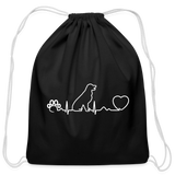 Dog heartbeat Drawstring Bag-Cotton Drawstring Bag | Q-Tees Q4500-I love Veterinary