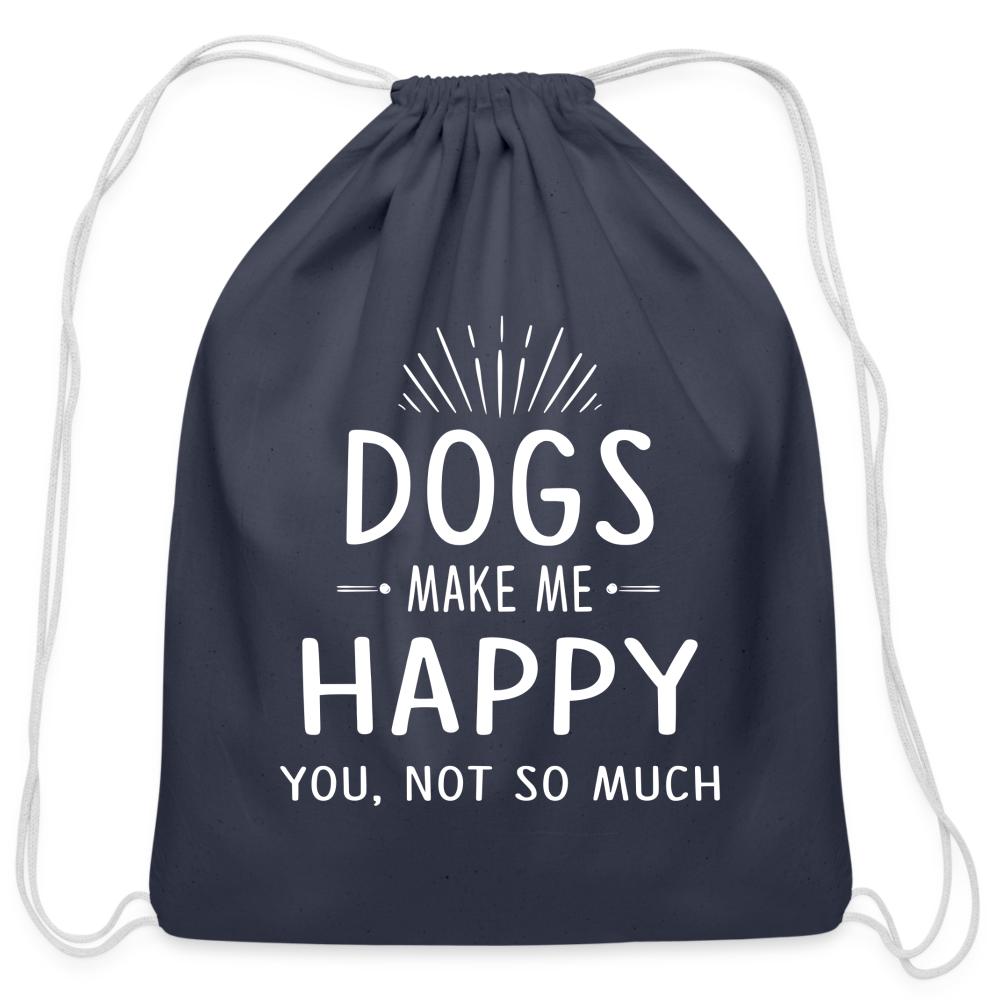 Dogs make me happy Drawstring Bag-Cotton Drawstring Bag | Q-Tees Q4500-I love Veterinary