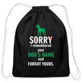 I remembered your dogs name Drawstring Bag-Cotton Drawstring Bag | Q-Tees Q4500-I love Veterinary