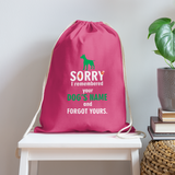 I remembered your dogs name Drawstring Bag-Cotton Drawstring Bag | Q-Tees Q4500-I love Veterinary