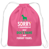 I remembered your dogs name Drawstring Bag-Cotton Drawstring Bag | Q-Tees Q4500-I love Veterinary