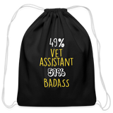 49% vet assistant 51% Badass Drawstring Bag-Cotton Drawstring Bag | Q-Tees Q4500-I love Veterinary