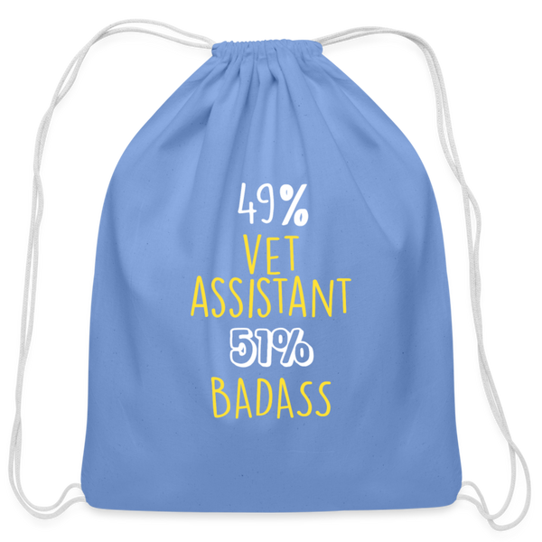 49% vet assistant 51% Badass Drawstring Bag-Cotton Drawstring Bag | Q-Tees Q4500-I love Veterinary