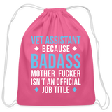 Vet Assistant because badass mother fucker isn't an official job title Drawstring Bag-Cotton Drawstring Bag | Q-Tees Q4500-I love Veterinary