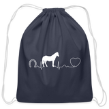 Horse pulse Drawstring Bag-Cotton Drawstring Bag | Q-Tees Q4500-I love Veterinary