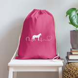 Horse pulse Drawstring Bag-Cotton Drawstring Bag | Q-Tees Q4500-I love Veterinary