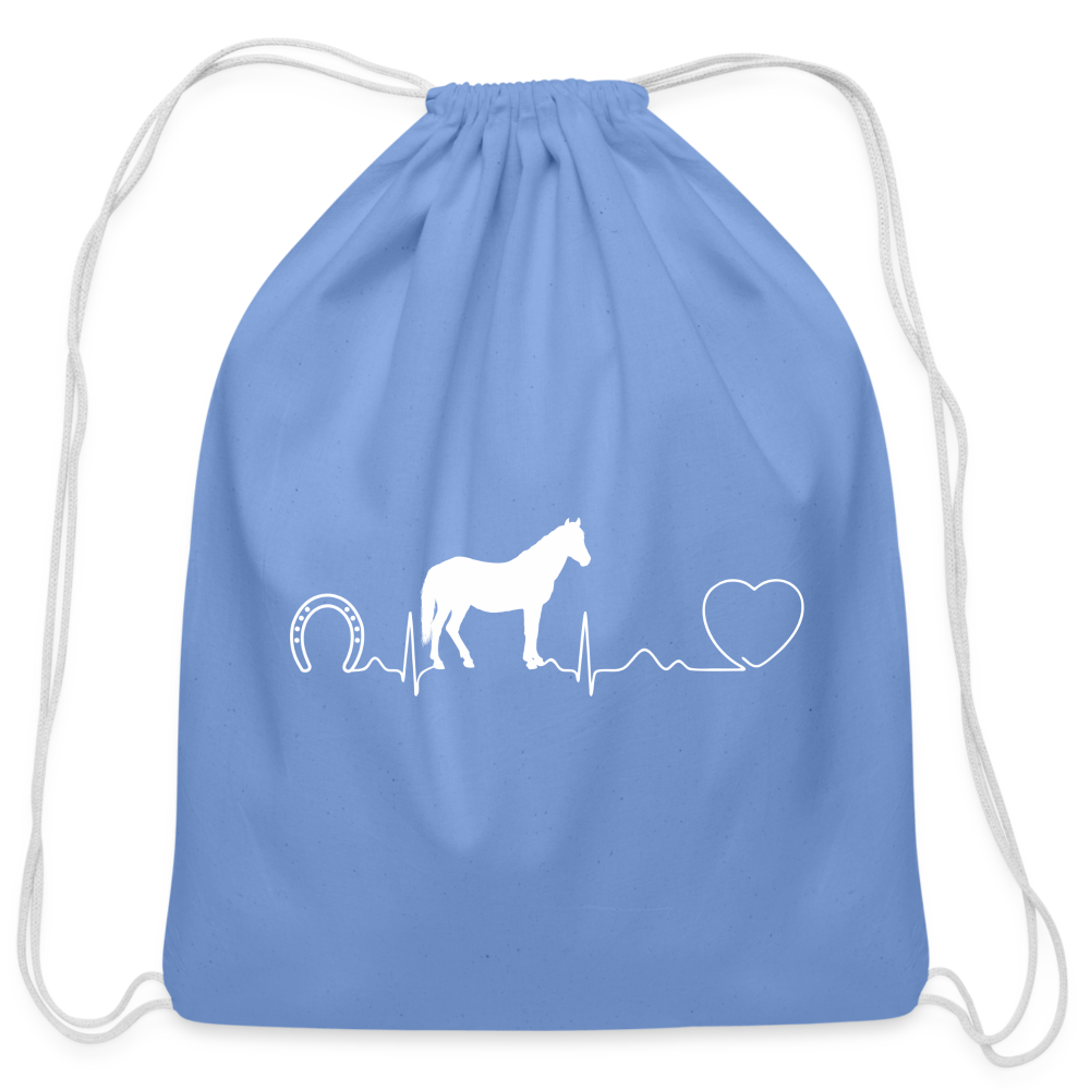 Horse pulse Drawstring Bag-Cotton Drawstring Bag | Q-Tees Q4500-I love Veterinary