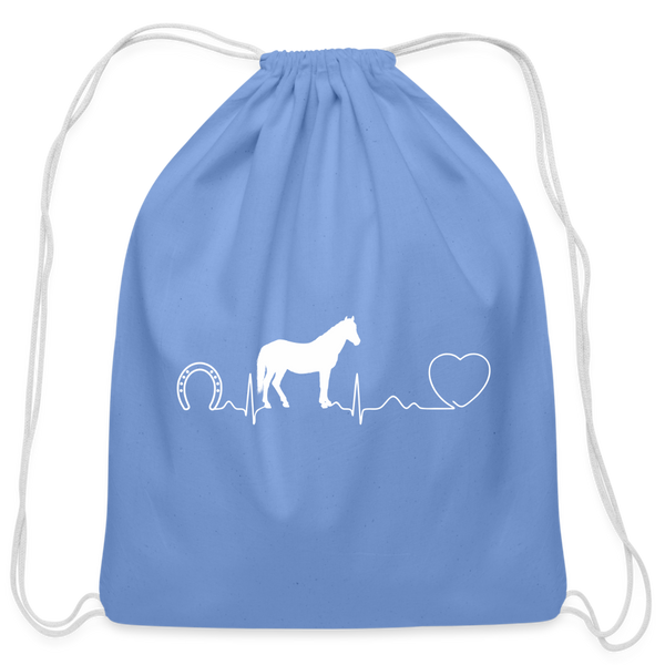 Horse pulse Drawstring Bag-Cotton Drawstring Bag | Q-Tees Q4500-I love Veterinary