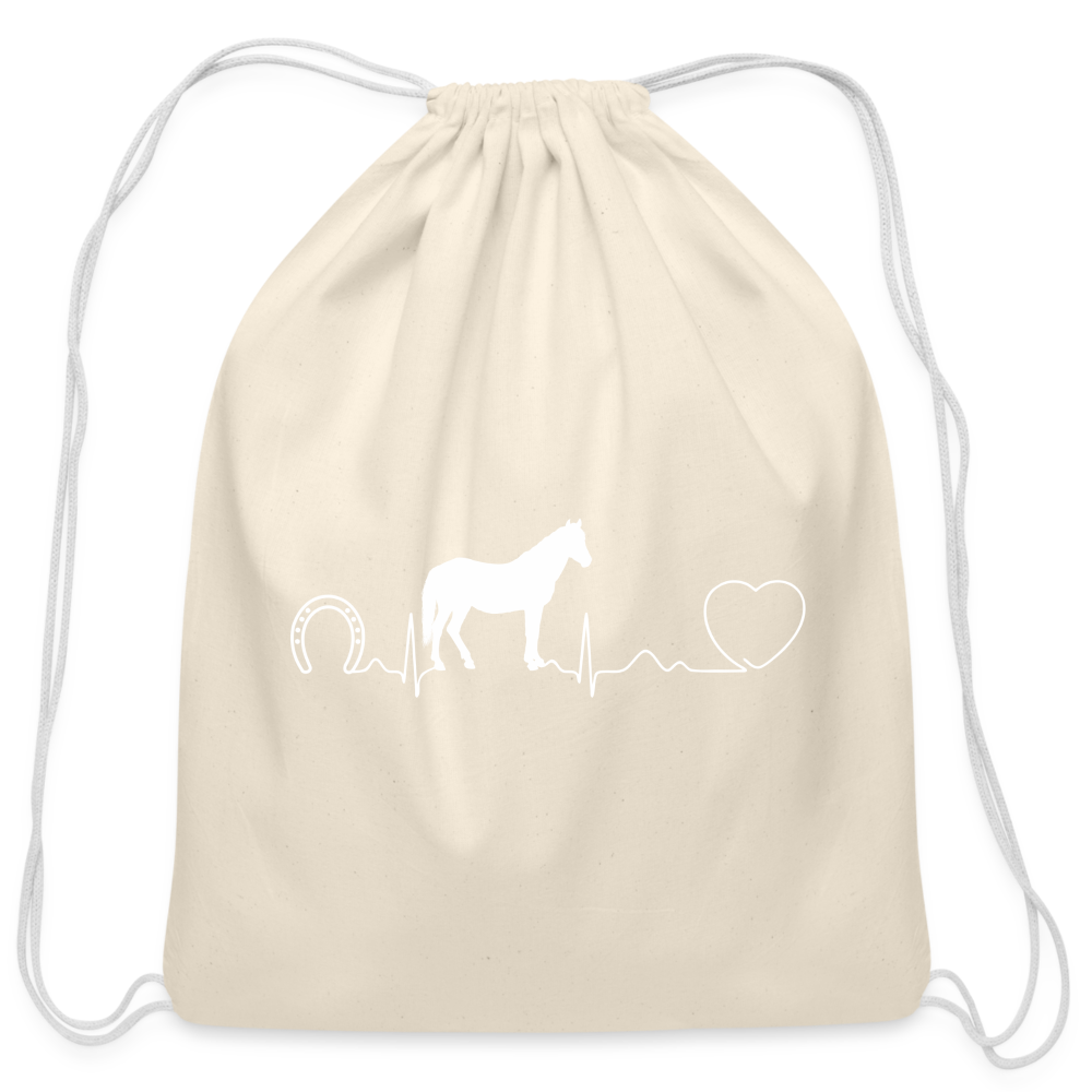 Horse pulse Drawstring Bag-Cotton Drawstring Bag | Q-Tees Q4500-I love Veterinary