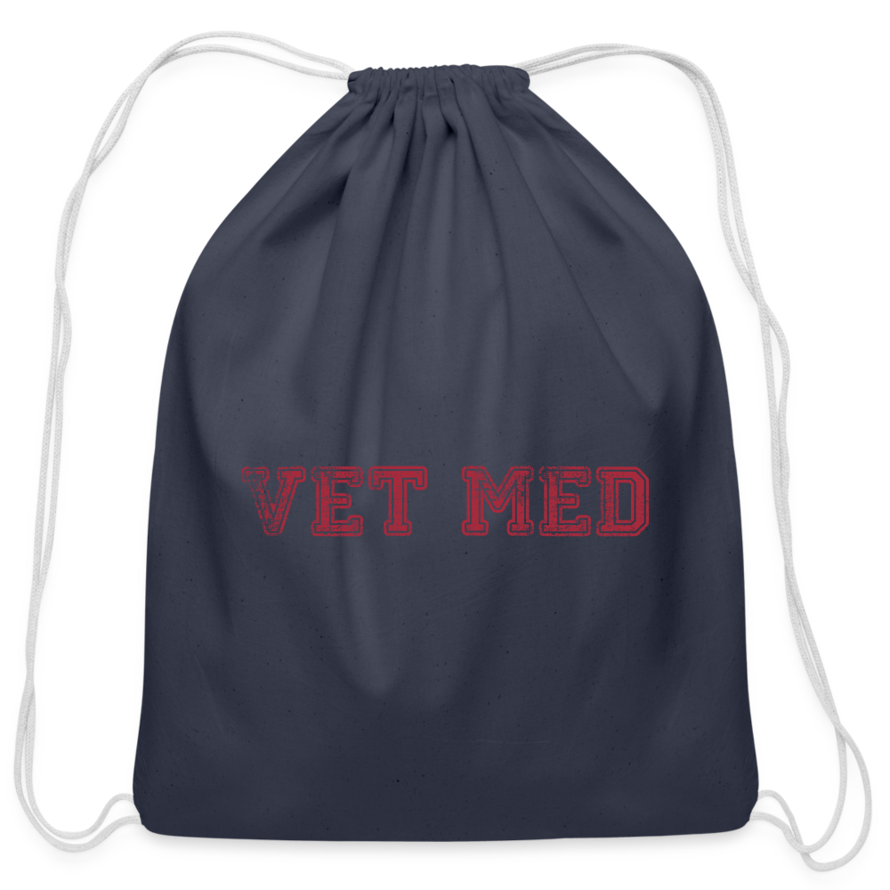 Vet med Drawstring Bag-Cotton Drawstring Bag | Q-Tees Q4500-I love Veterinary