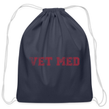 Vet med Drawstring Bag-Cotton Drawstring Bag | Q-Tees Q4500-I love Veterinary