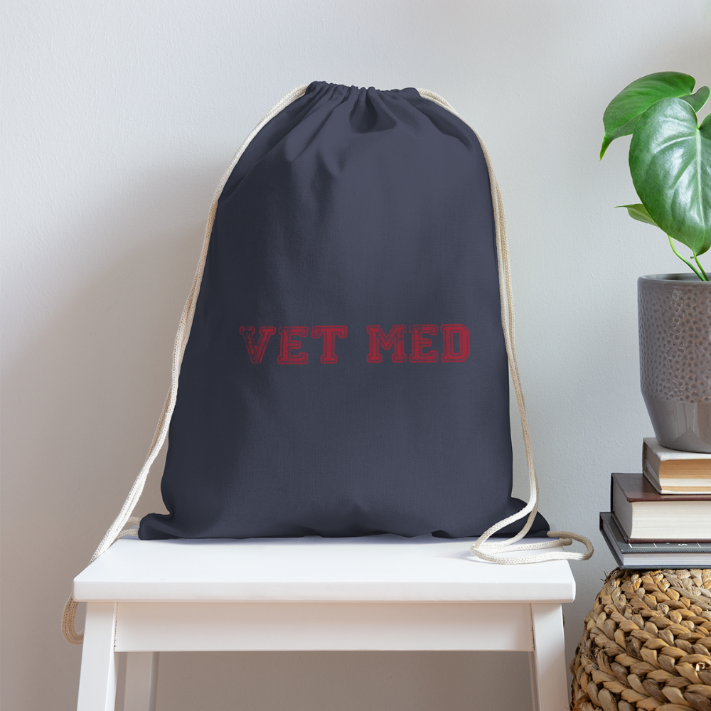 Vet med Drawstring Bag-Cotton Drawstring Bag | Q-Tees Q4500-I love Veterinary