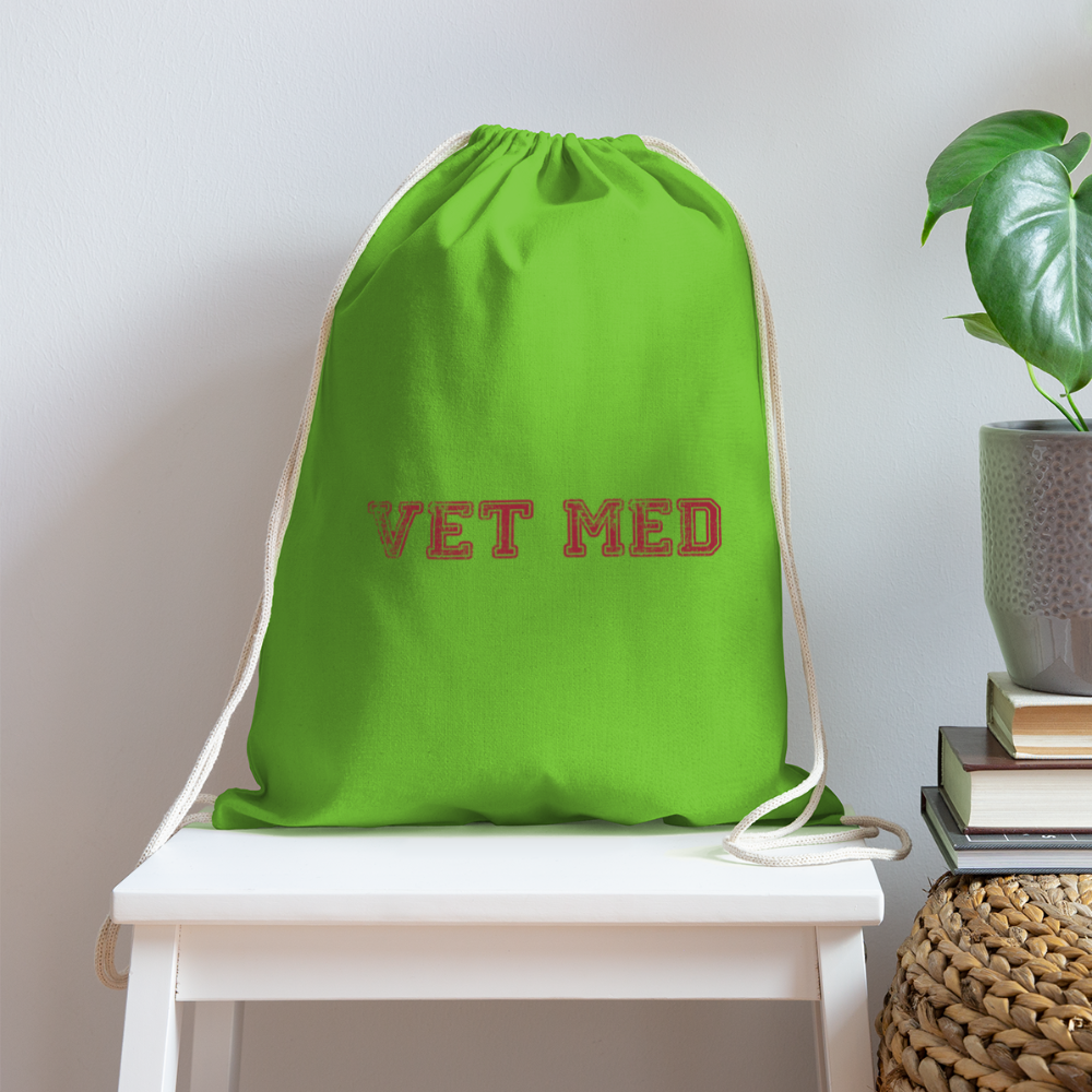 Vet med Drawstring Bag-Cotton Drawstring Bag | Q-Tees Q4500-I love Veterinary