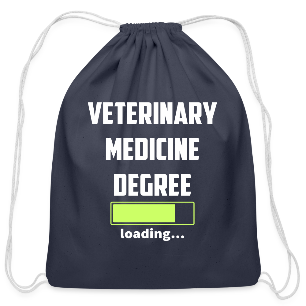 Veterinary medicine degree loading Drawstring Bag-Cotton Drawstring Bag | Q-Tees Q4500-I love Veterinary