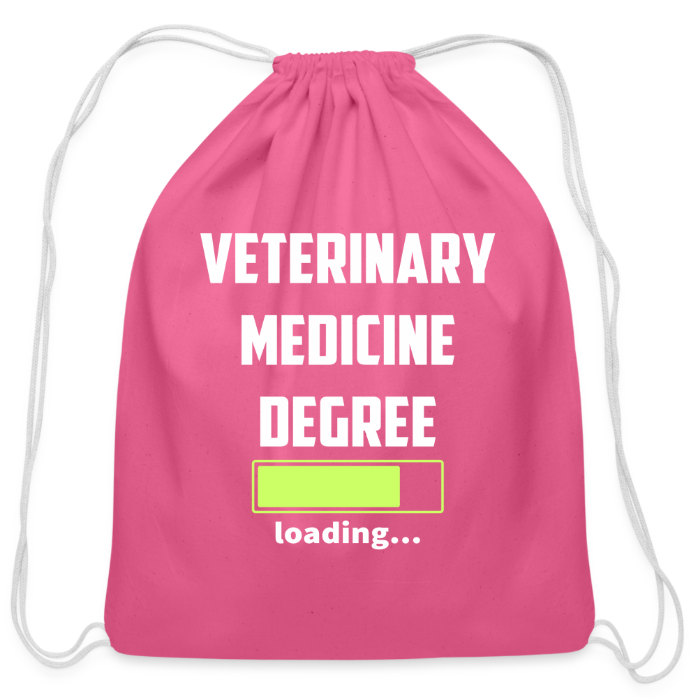 Veterinary medicine degree loading Drawstring Bag-Cotton Drawstring Bag | Q-Tees Q4500-I love Veterinary