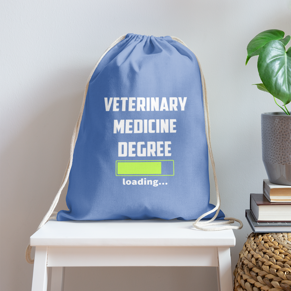 Veterinary medicine degree loading Drawstring Bag-Cotton Drawstring Bag | Q-Tees Q4500-I love Veterinary